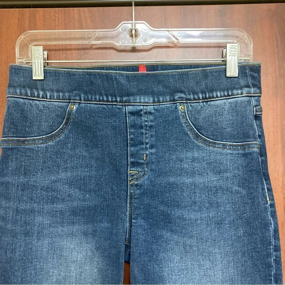 SPANX Medium Wash Distressed Ankle Skinny Jeans M 20203Q - Picture 4 of 10